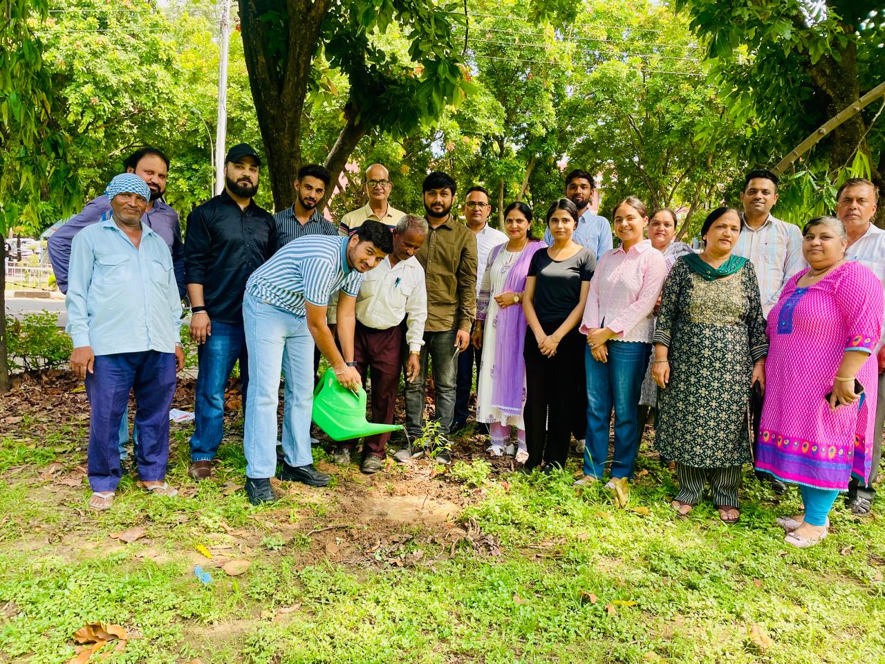 Tree plantation day was organized in the Sanskrit Department of Punjab University, Chandigarh.